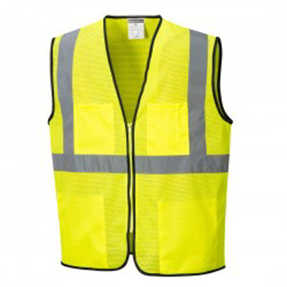Picture of Portwest Class 2 Hi Vis Tampa Vest Mesh Yellow