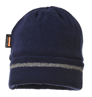 Picture of Portwest Reflective Trim Knit Hat Insulatex Lined, Navy