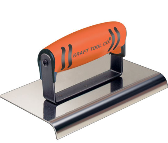 Picture of Kraft Tool Co.® - 6" x 4" 3/8"R Stainless Steel Cement Edger with ProForm® Handle
