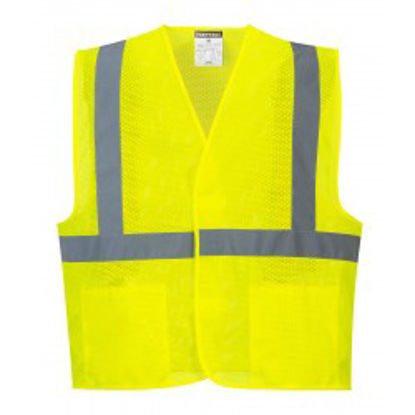 Picture of Portwest Class 2 Hi Vis Economy Vest Mesh Yellow