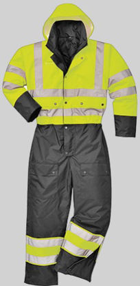 Picture of Portwest Hi Visibility Contrast Coverall Yellow/Black