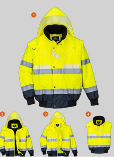 Picture of Portwest - Glowtex 3-in-1 Bomber Jacket