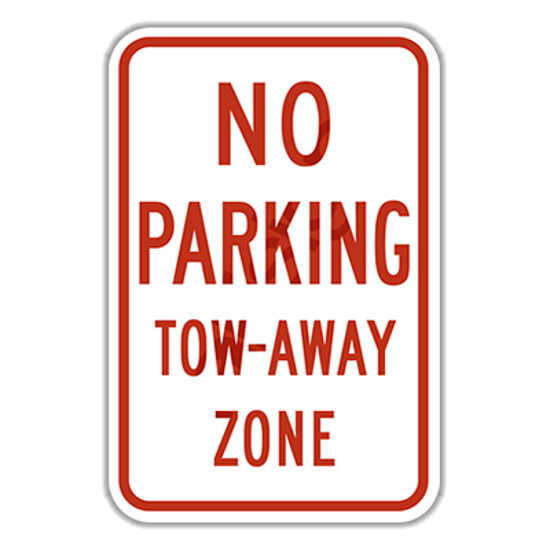 Picture of JR7-201P  NO PARKING / TOW AWAY ZONE Diamond Grade