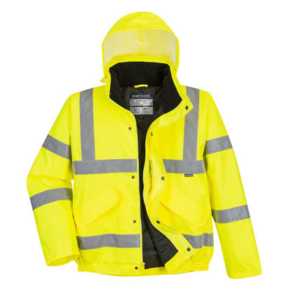 Picture of Portwest Class 3 Hi Vis Bomber Jacket Yellow