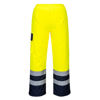 Picture of Portwest Class E Hi Vis Pants Lined Yellow Navy