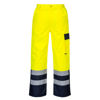 Picture of Portwest Class E Hi Vis Pants Lined Yellow Navy