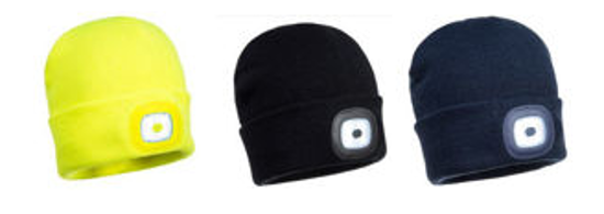 Picture of Portwest Junior Beanie / Hat With Rechargeable LED Light