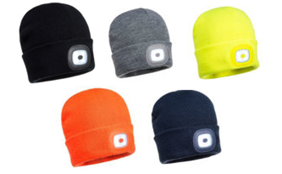 Picture of Portwest Beanie / Hat With Rechargeable  LED Light