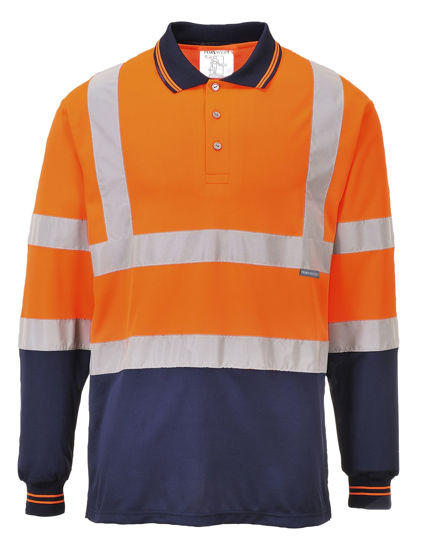Picture of Portwest  Two-Tone Long Sleeve Polo