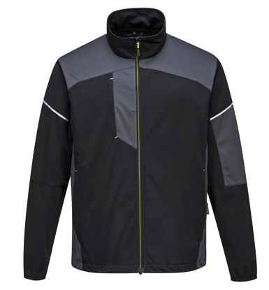 Picture of Portwest T620 - PW3 Flex Shell Jacket Black/Zoom Grey